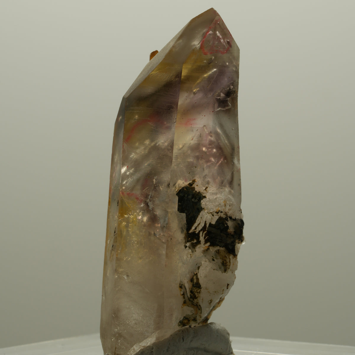 Enhydro Phantom Rauchquarz, große + viele kleine Blasen Goboboseb, Namibia 26*12*8mm #14094