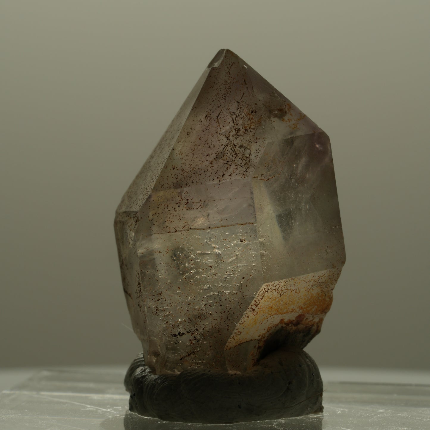 Seltene Phantom Rauchquarz Skelett Zepter Spitze Goboboseb, Namibia 38*23*22mm #14110