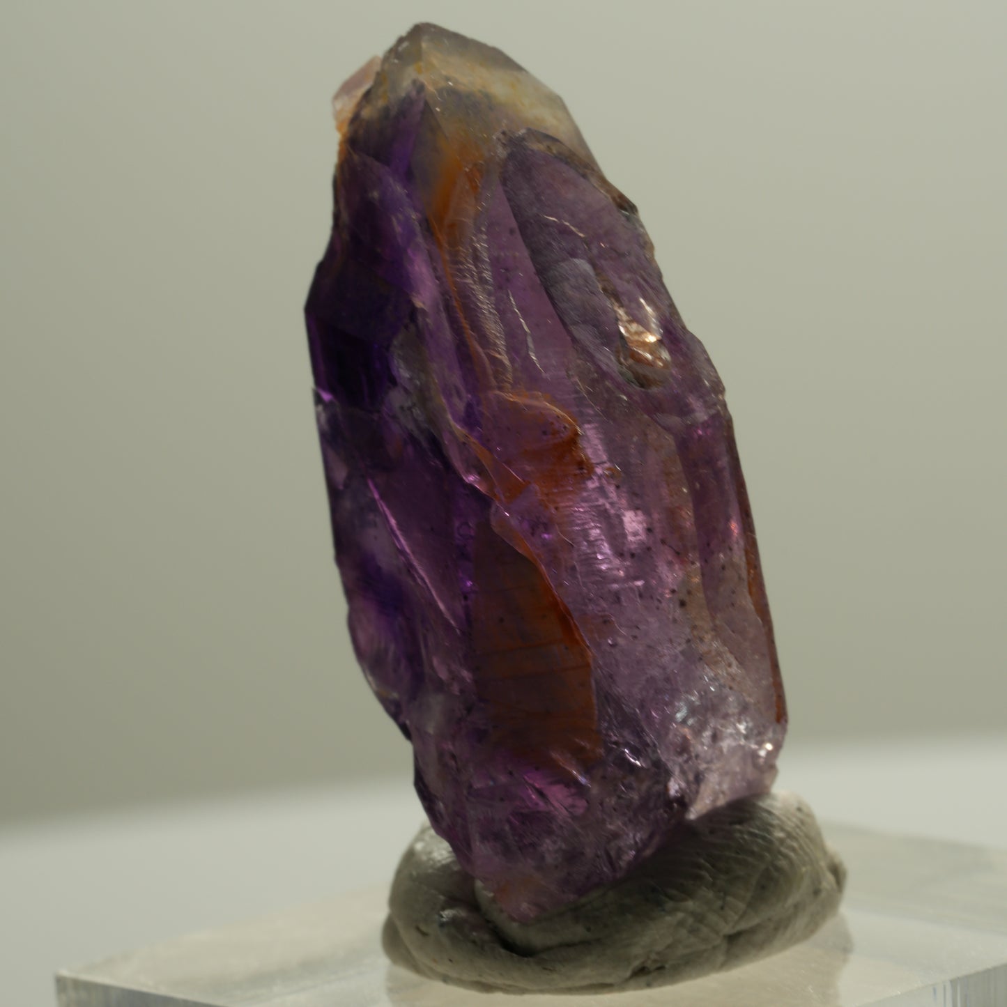 Seltene Phantom Skelett Amethyst mit Eisen Spitze Brandberg, Namibia 33*17*10mm #14134