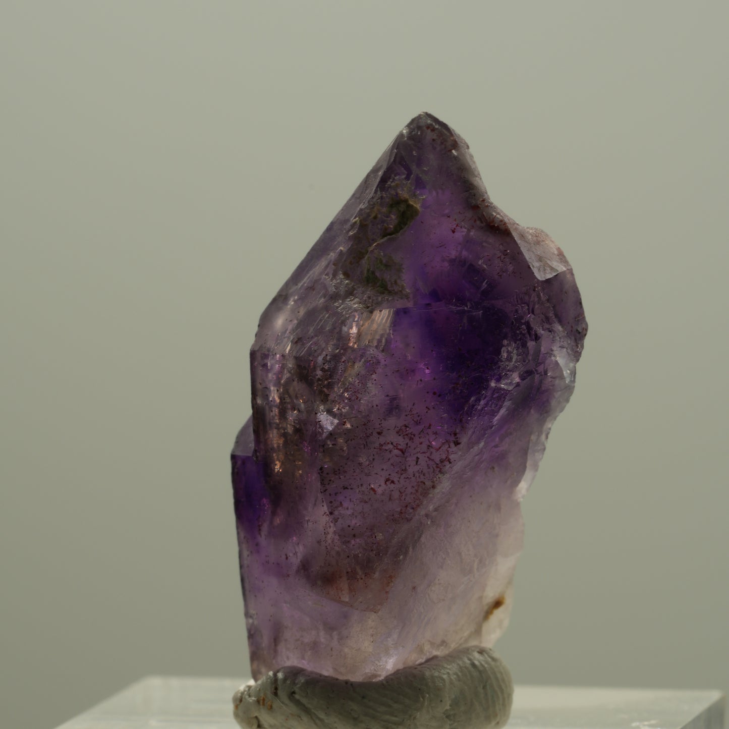 Seltene Phantom Skelett Amethyst mit Eisen Spitze Brandberg, Namibia 30*14*15mm #14136