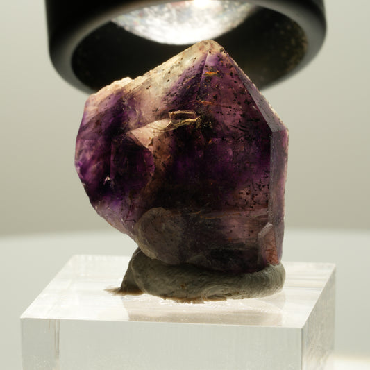 Seltene Phantom Skelett Amethyst mit Eisen Spitze Brandberg, Namibia 27*23*16mm #14141