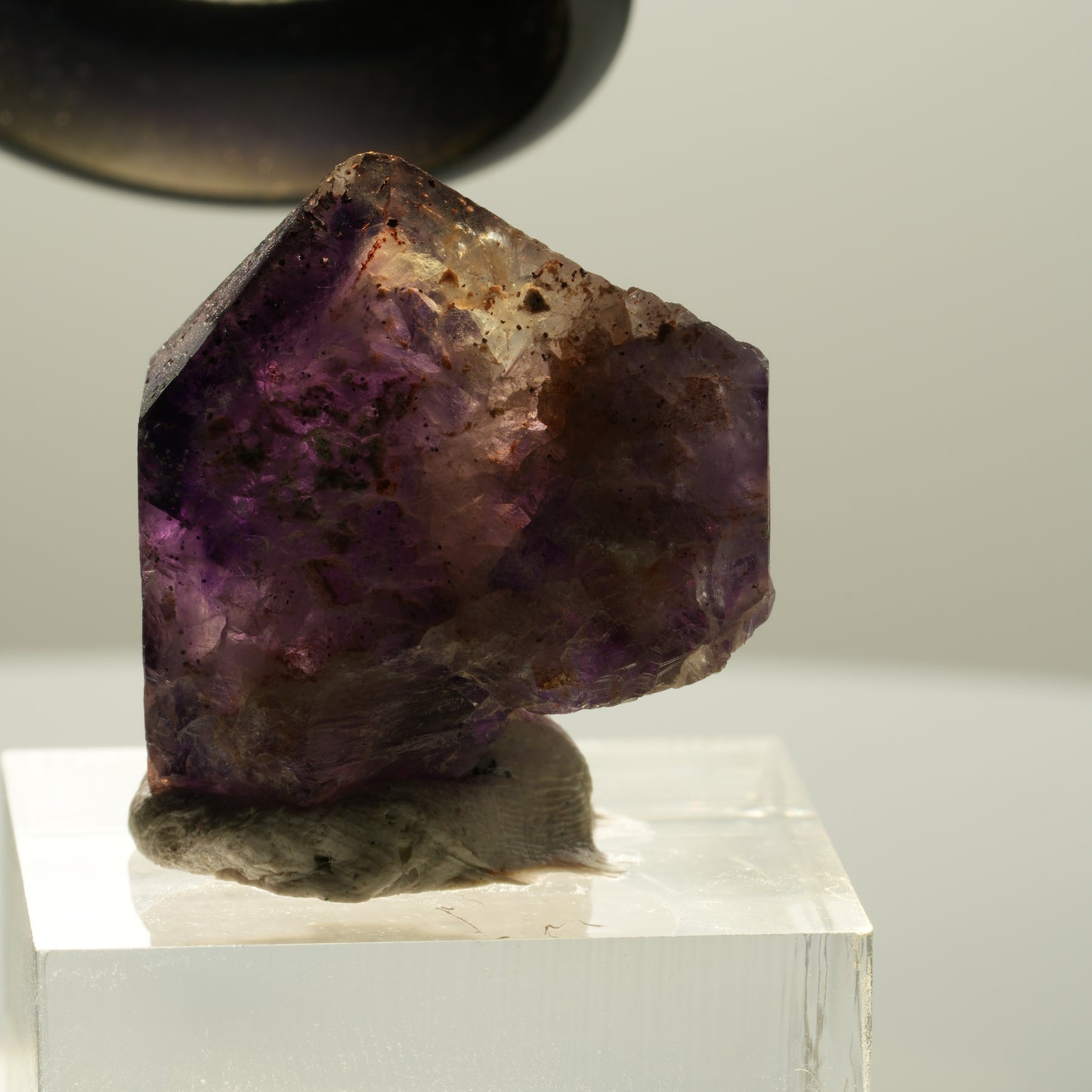Seltene Phantom Skelett Amethyst mit Eisen Spitze Brandberg, Namibia 27*23*16mm #14141