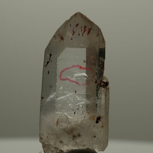 Enhydro Harlekin Skelett Rauchquarz, 1x Blase Streep Mine, Goboboseb, Namibia 35*14*12mm #14164