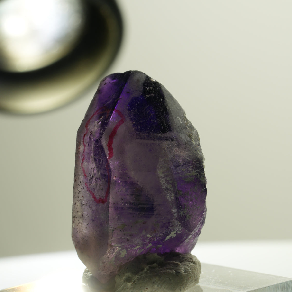 Enhydro Skelett Phantom Amethyst Doppelender, 1x Blase Brandberg, Namibia 27*18*16mm #14179