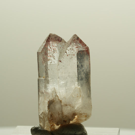 Harlekin Skelett Rauchquarz Spitzen Goboboseb, Namibia 29*15*12mm #14254