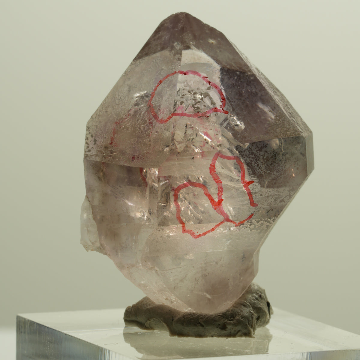 Enhydro Skelett Phantom Amethyst Zepter Spitze, 4x Blase Goboboseb, Namibia 33*26*17mm #14264