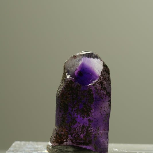 Seltene Skelett Phantom Amethyst Spitze Goboboseb, Namibia 19*11*8mm #14271