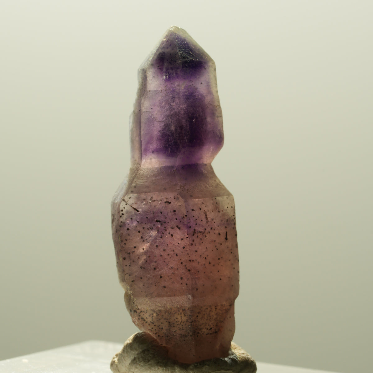 Seltene Phantom Amethyst Skelett Zepter Spitze Brandberg, Namibia 31*10*10mm #14300