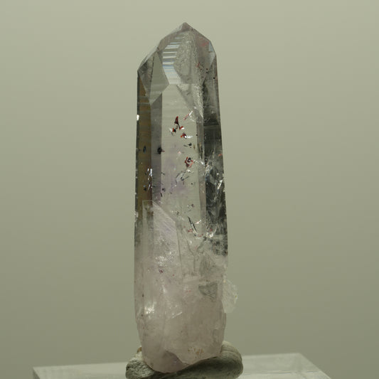 Harlekin Lemurian Phantom Amethyst Spitze Streep Mine, Namibia 38*10*9mm #14349