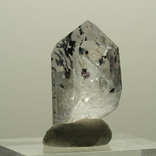 Seltene Harlekin Phantom Amethyst Spitze Streep Mine, Goboboseb, Namibia 24*14*10mm #14390