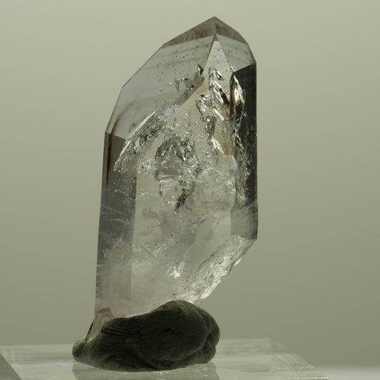 Klare Lemurian Phantom Amethyst Spitze Streep Mine, Goboboseb, Namibia 37*18*10mm #14408