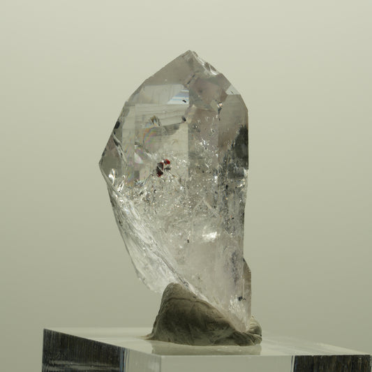 Harlekin Lemurian Phantom Amethyst Spitze Streep Mine, Goboboseb, Namibia 36*22*15mm #14432