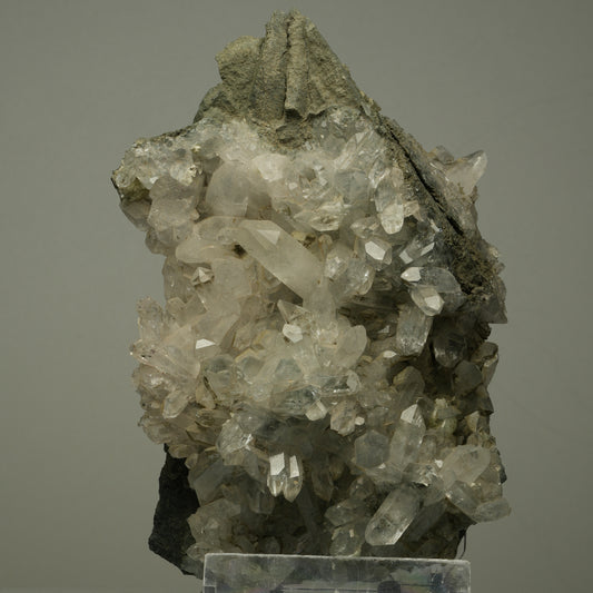 XL Chlorit Quarz, Prehnit, Analcim auf Matrix Stufe Streep Mine, Namibia 134*90*38mm #14489