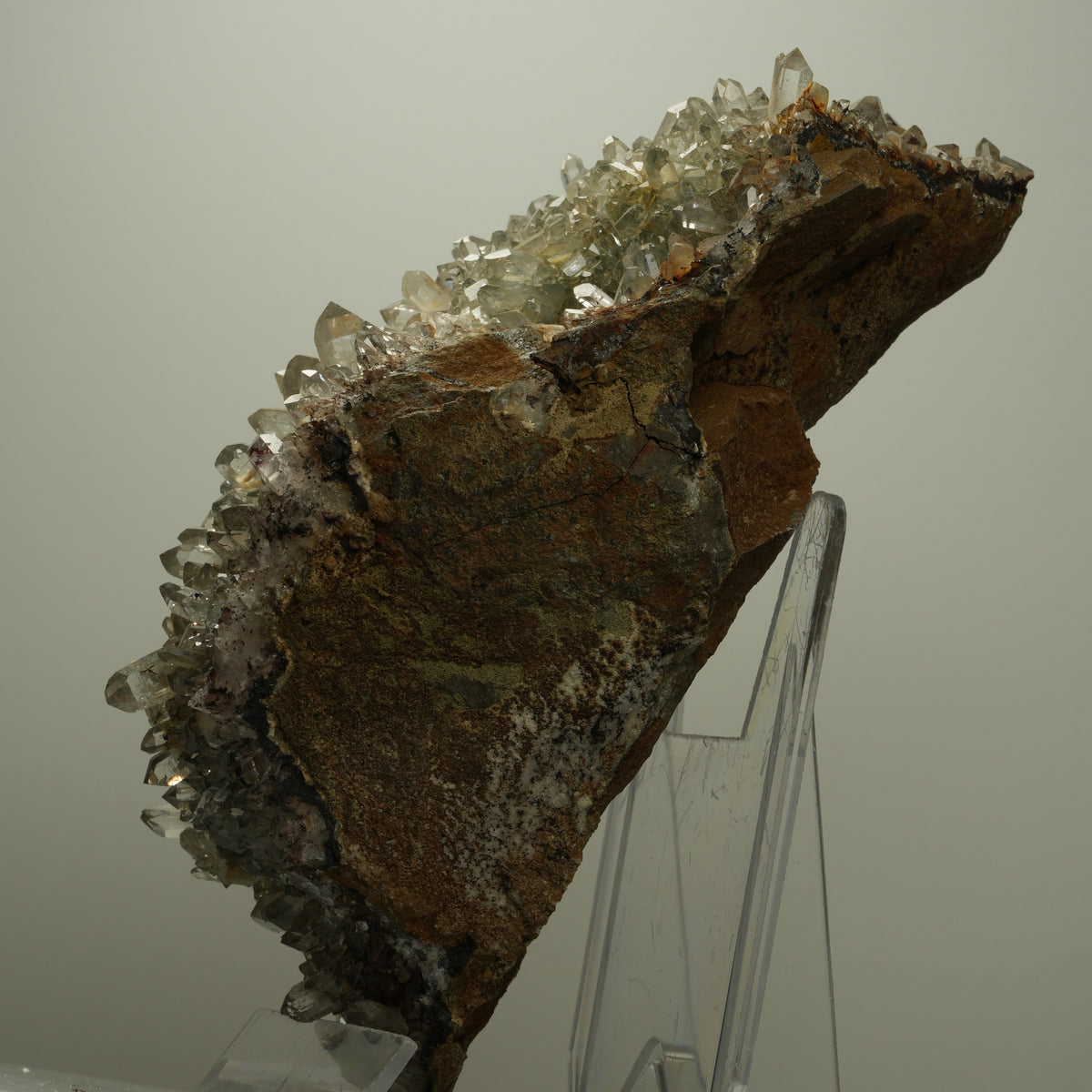 XL Harlekin Starburst Quarz mit Analcim auf Matrix Streep Mine, Namibia 140*87*58mm #14495
