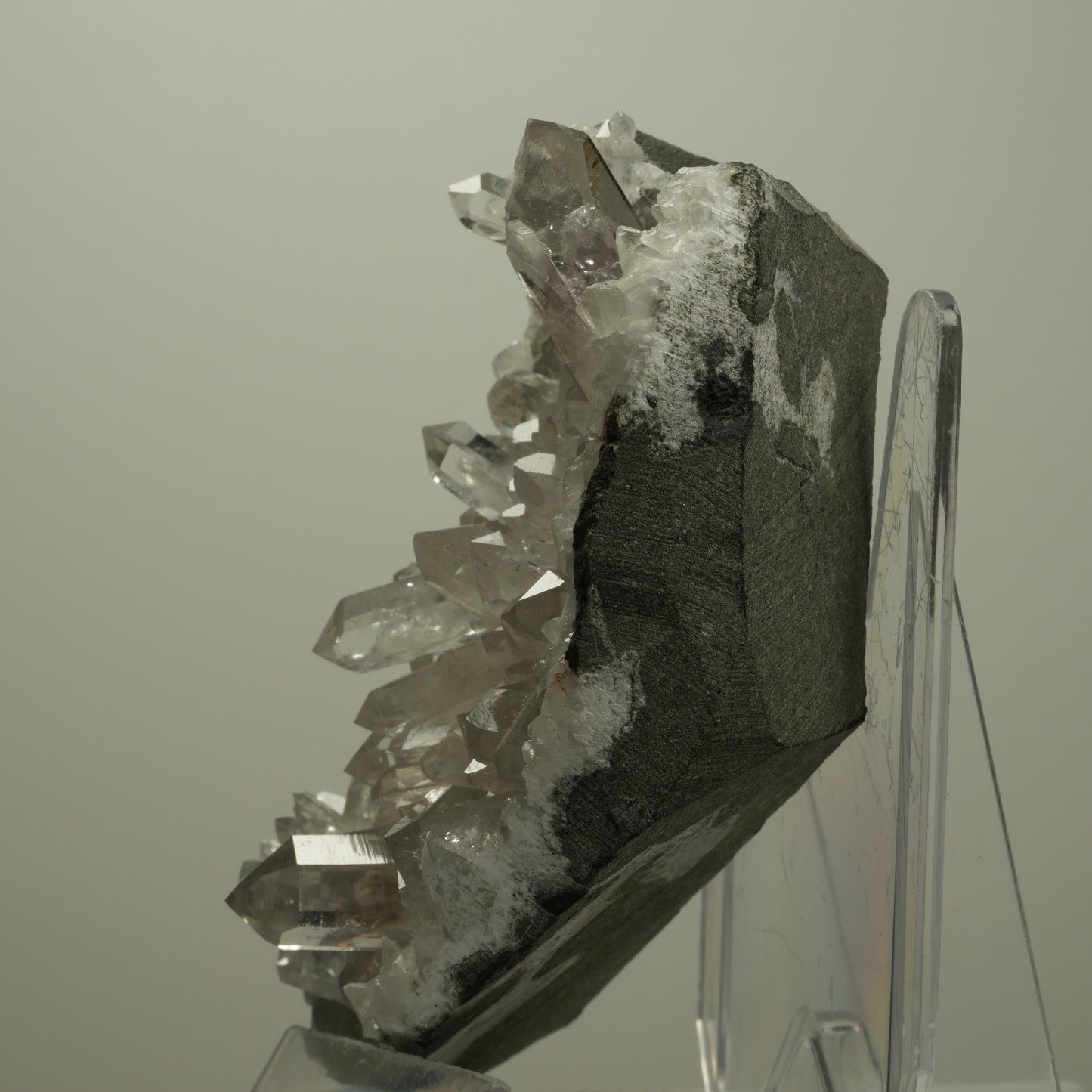 XL Starburst Phantom Amethyst, Calcit, Hämatit auf Matrix Streep Mine Namibia 96*72*41mm #14505
