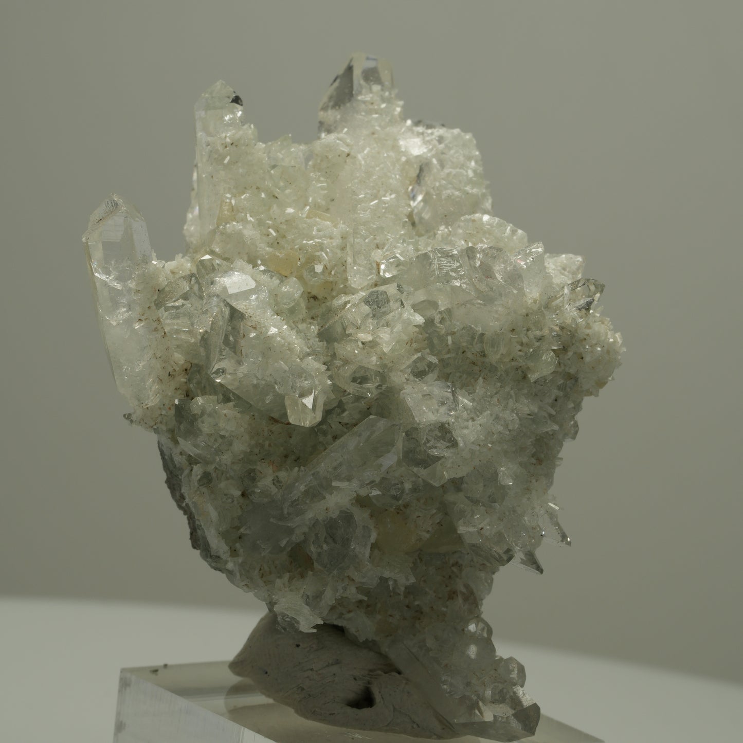 Starburst Quarz, Analcim, Prehnit, Epidot auf Matrix Streep Mine, Namibia 63*45*40mm #14527