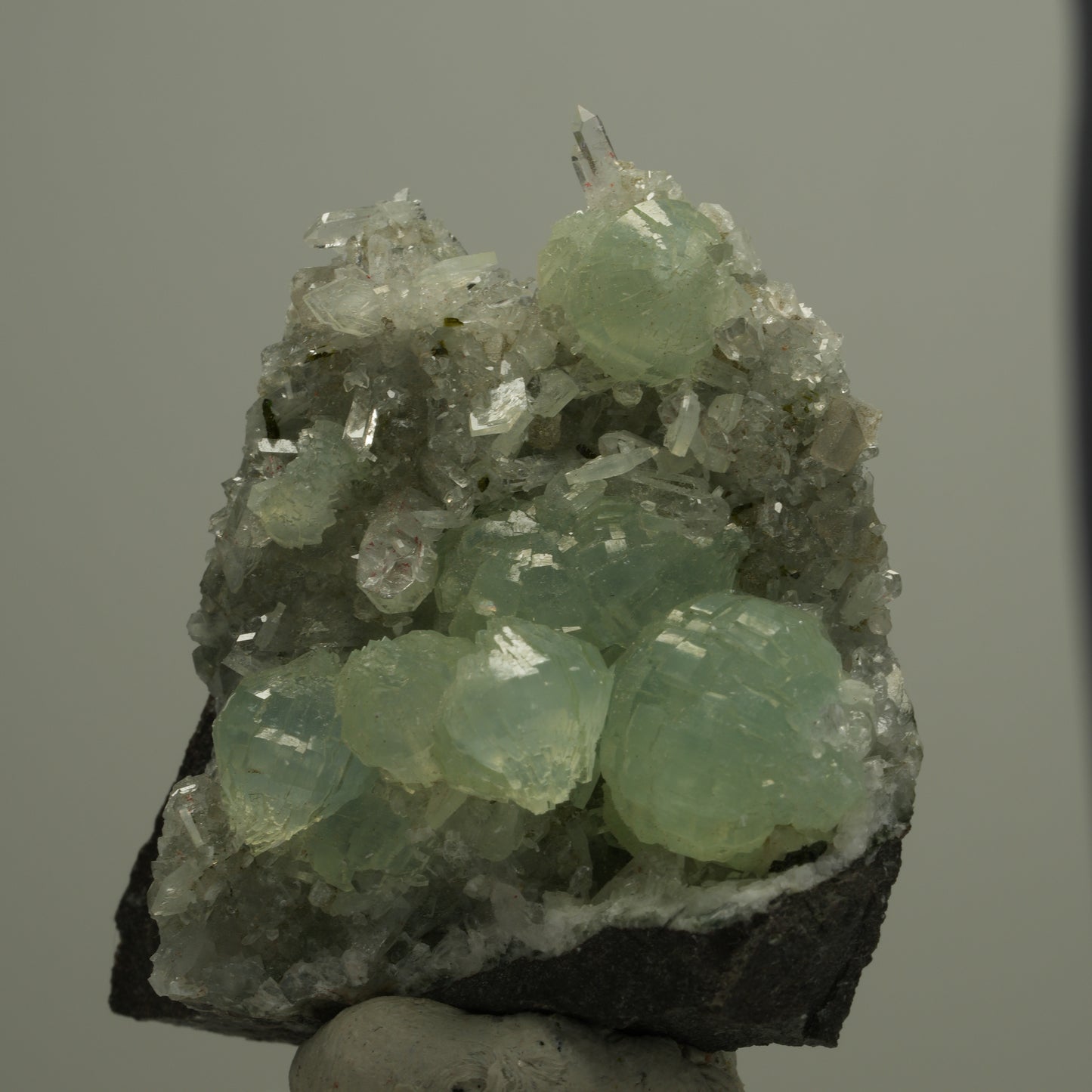 Harlekin Starburst Quarz, Prehnit, Calcit, Epidot, Analcim Streep Mine, Namibia 48*47*28mm #14535