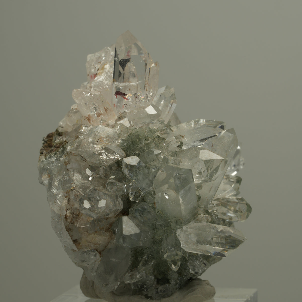 Harlekin Quarz, Calcit, Analcim Epidot auf Matrix Streep Mine Namibia 40*37*28mm #14541
