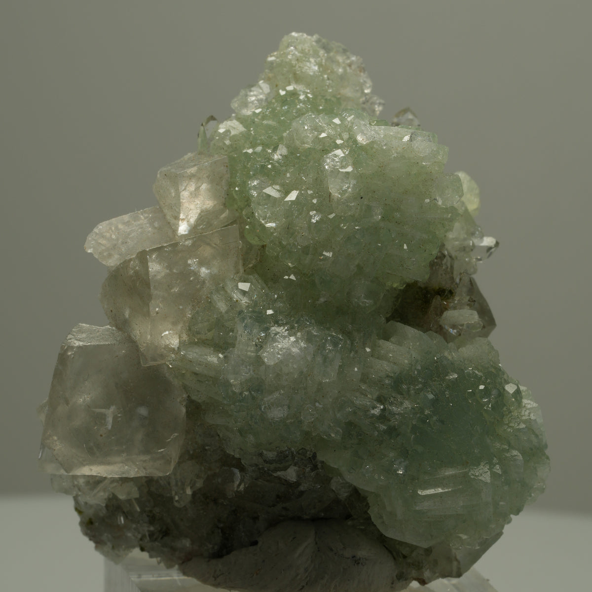 Seltene Quarz, Analcim, Prehnit, Calcit, Epidot Stufe Streep Mine Namibia 48*43*26mm #14556