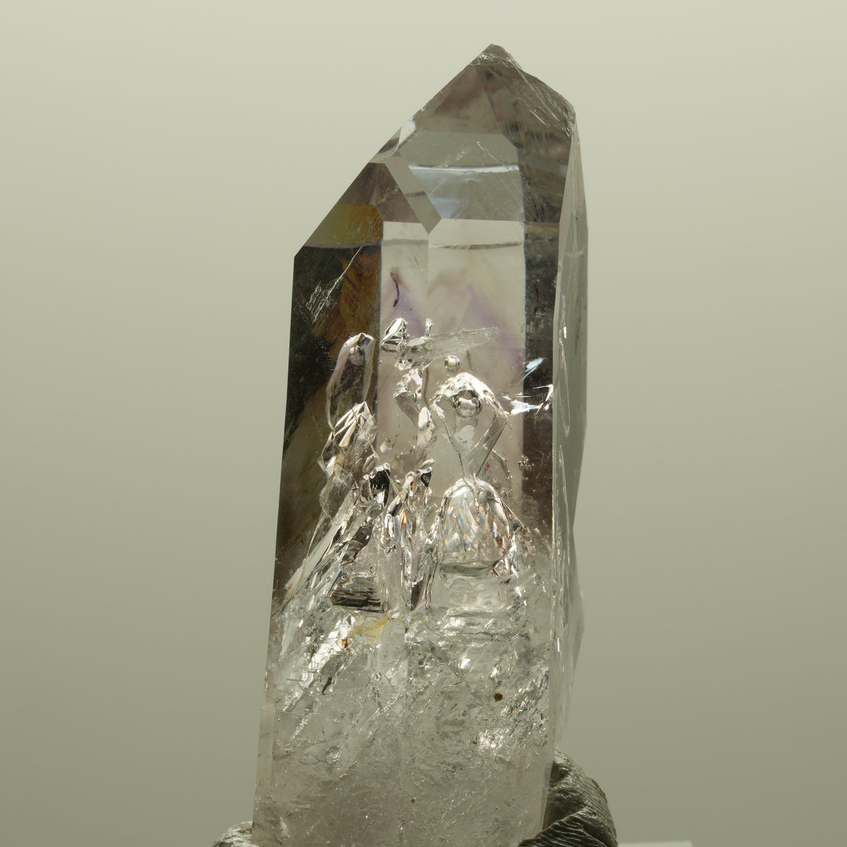 Enhydro Skelett Phantom Amethyst Spitze, 3x Blase Streep Mine Namibia 46*23*15mm #14565