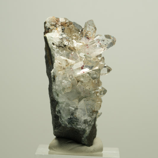 Harlekin Starburst Quarz, Calcit, Epidot auf Matrix Streep Mine, Namibia 51*41*29mm #14629