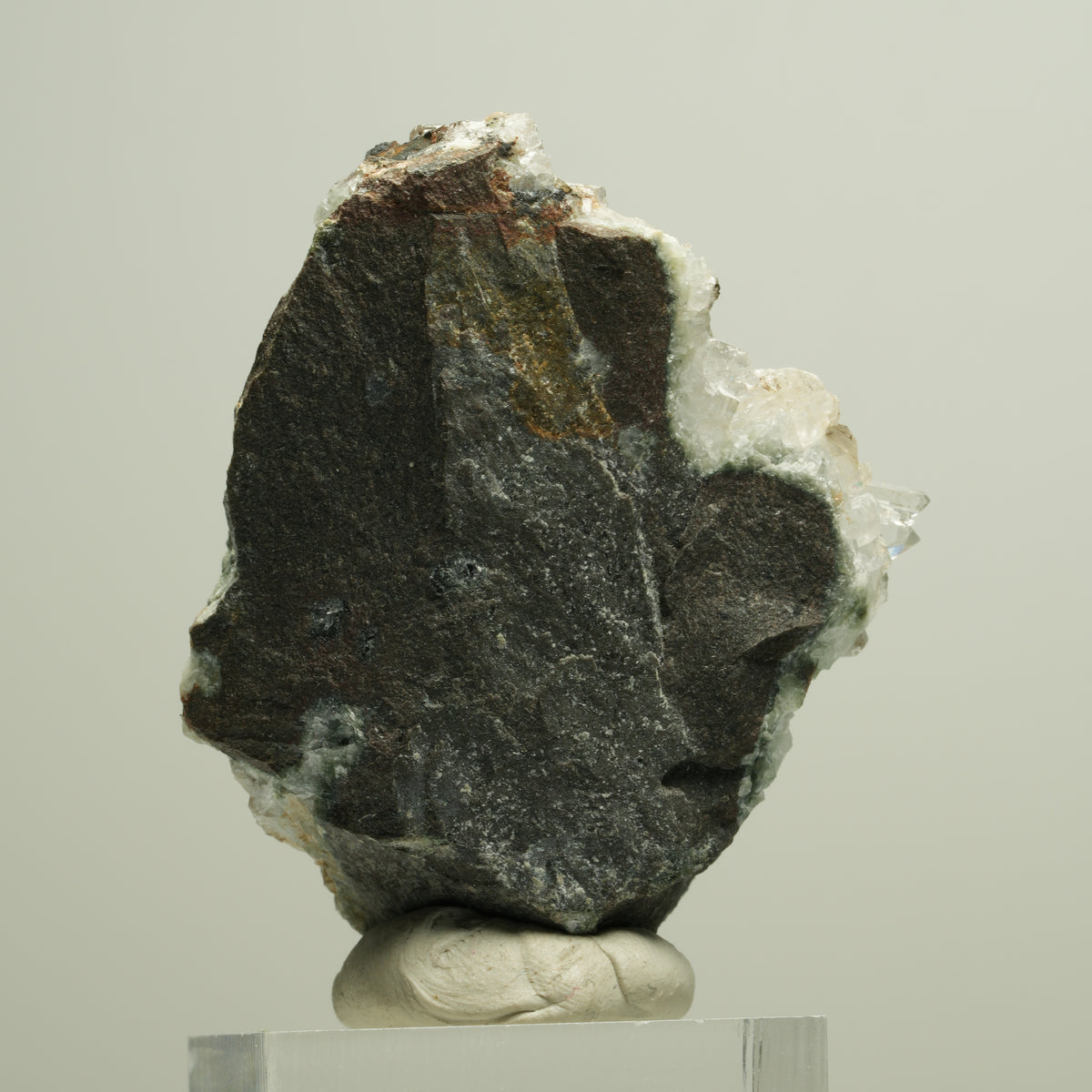 Harlekin Starburst Quarz, Calcit, Epidot auf Matrix Streep Mine, Namibia 51*41*29mm #14629