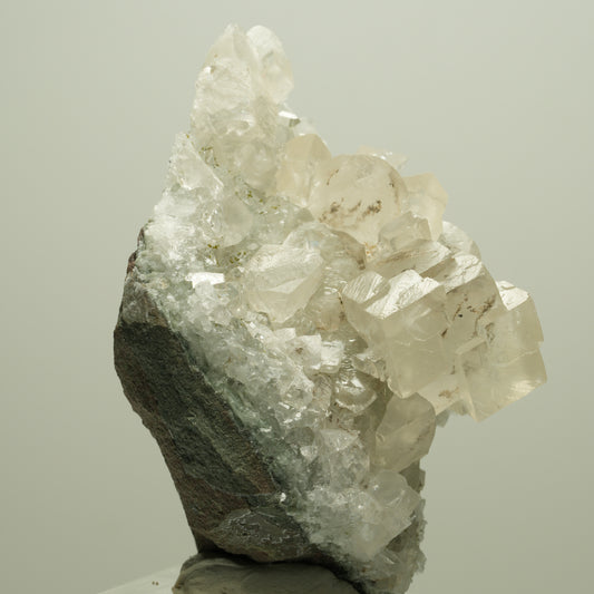 Starburst Quarz, Calcit Würfel, Epidot auf Matrix Streep Mine Namibia 66*44*45mm #14667