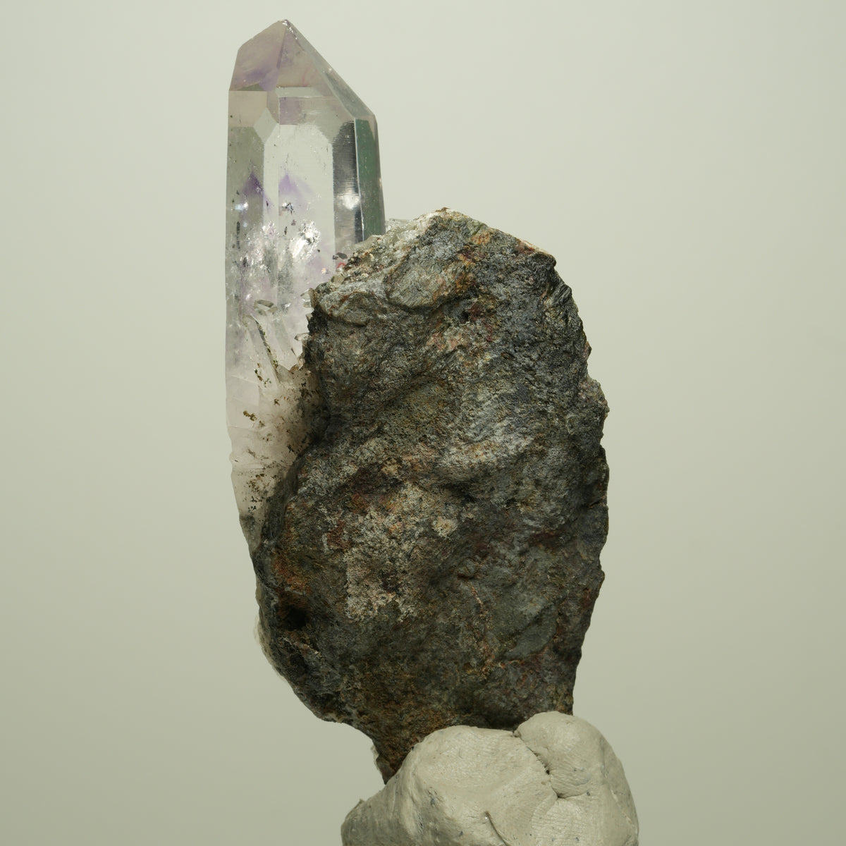 Enhydro Phantom Amethyst, Hämatit, Epidot, Matrix, 1x Blase Streep Mine Namibia 85*31*38mm #14686