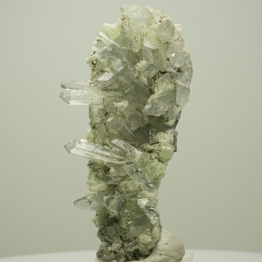 Starburst Quarz, Prehnit, Analcim, Epidot auf Matrix Streep Mine, Namibia 80*41*19mm #14692