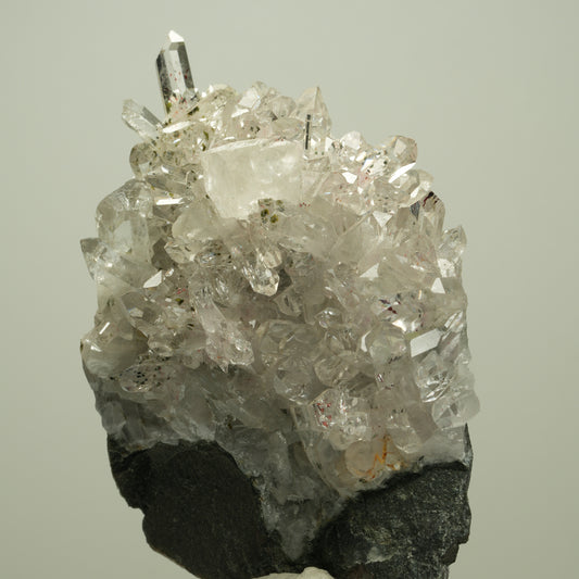 Harlekin Starburst Quarz, Prehnit, Calcit, Epidot, Matrix Streep Mine, Namibia 81*64*45mm #14694