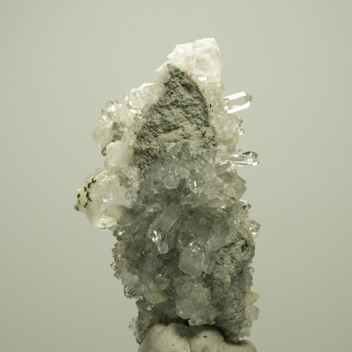 Harlekin Starburst Quarz, Prehnit, Analcim, Epidot, Calcit Streep Mine, Namibia 79*64*43mm #14712