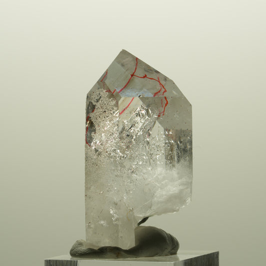 Enhydro Phantom Amethyst, Analcim, Hämatit, große Blase Streep Mine Namibia 45*28*18mm #14773