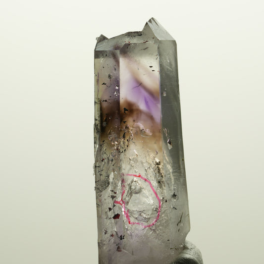 Enhydro Harlekin Phantom Amethyst Analcim Epidot große Blase Streep Mine Namibia 51*20*14mm #14775
