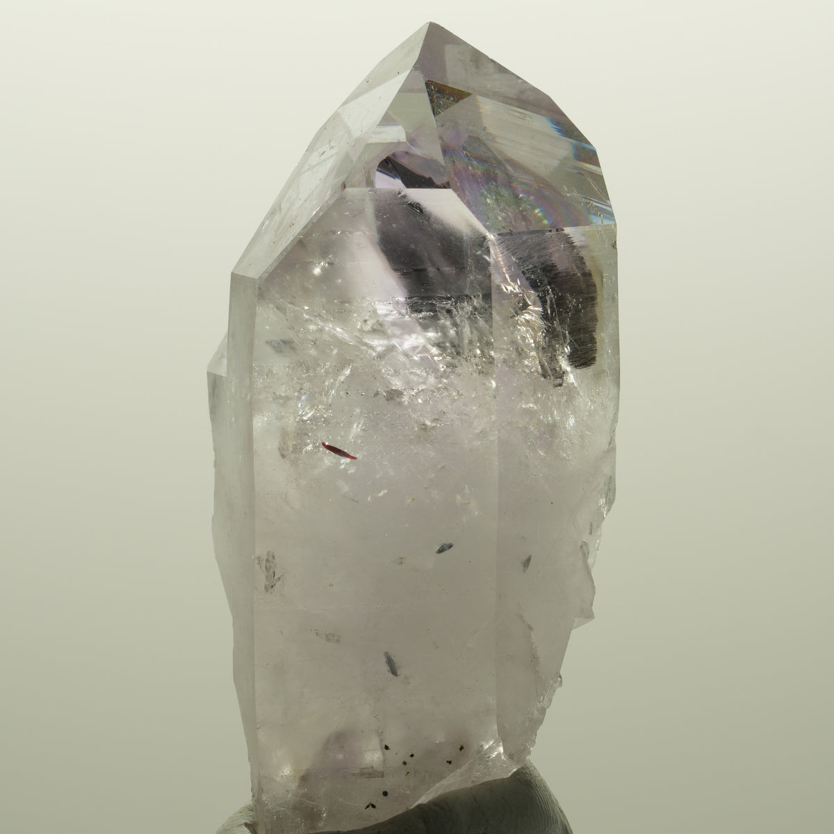 Harlekin Lemurian Phantom Amethyst Spitze Streep Mine, Goboboseb, Namibia 58*28*22mm #14799
