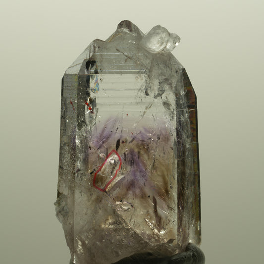 Enhydro Harlekin Lemurian Phantom Amethyst Analcim 1x Blase Streep Mine Namibia 49*29*16mm #14800