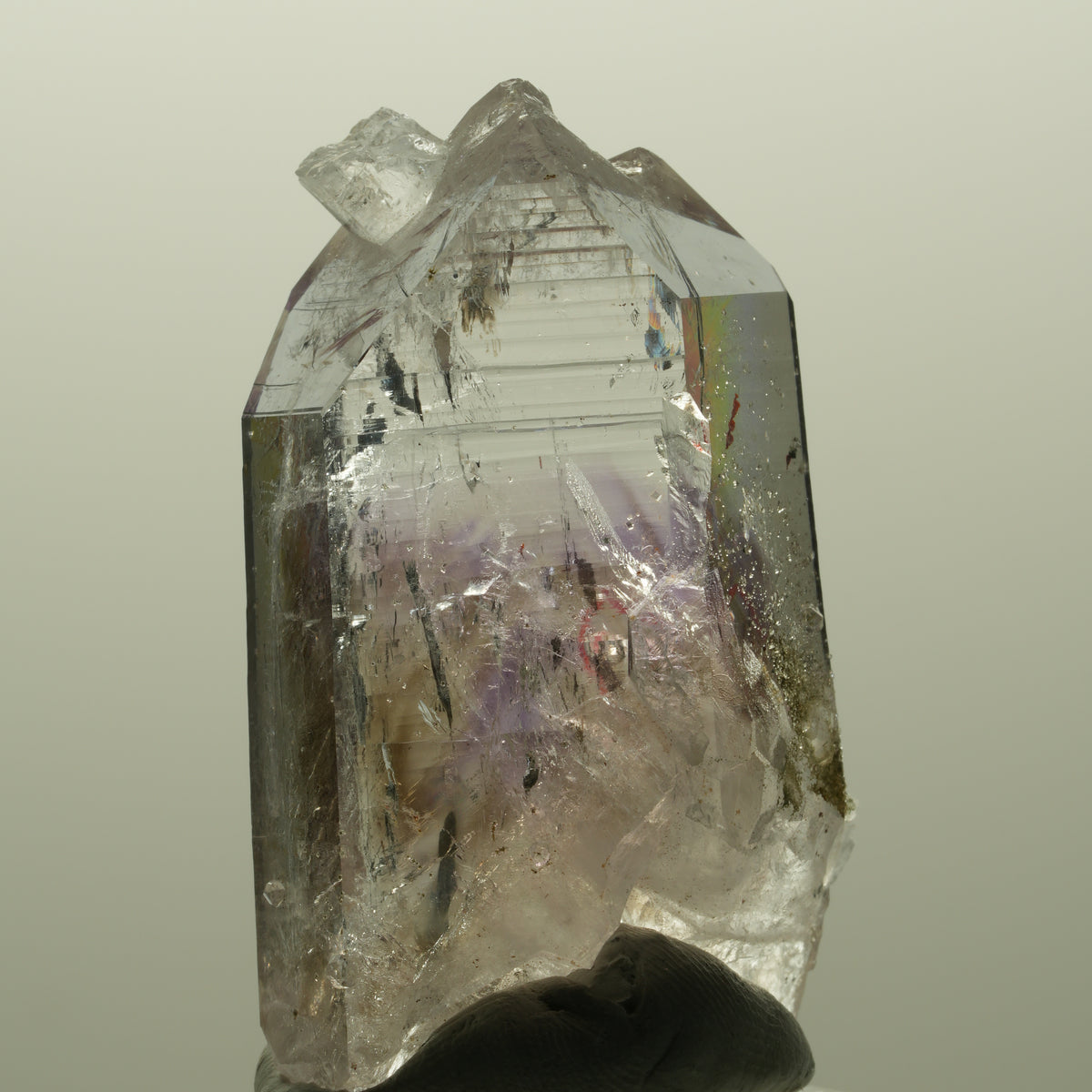 Enhydro Harlekin Lemurian Phantom Amethyst Analcim 1x Blase Streep Mine Namibia 49*29*16mm #14800