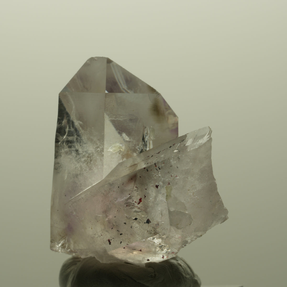 Harlekin Lemurian Phantom Amethyst Gruppe Streep Mine, Goboboseb, Namibia 43*41*24mm #14804