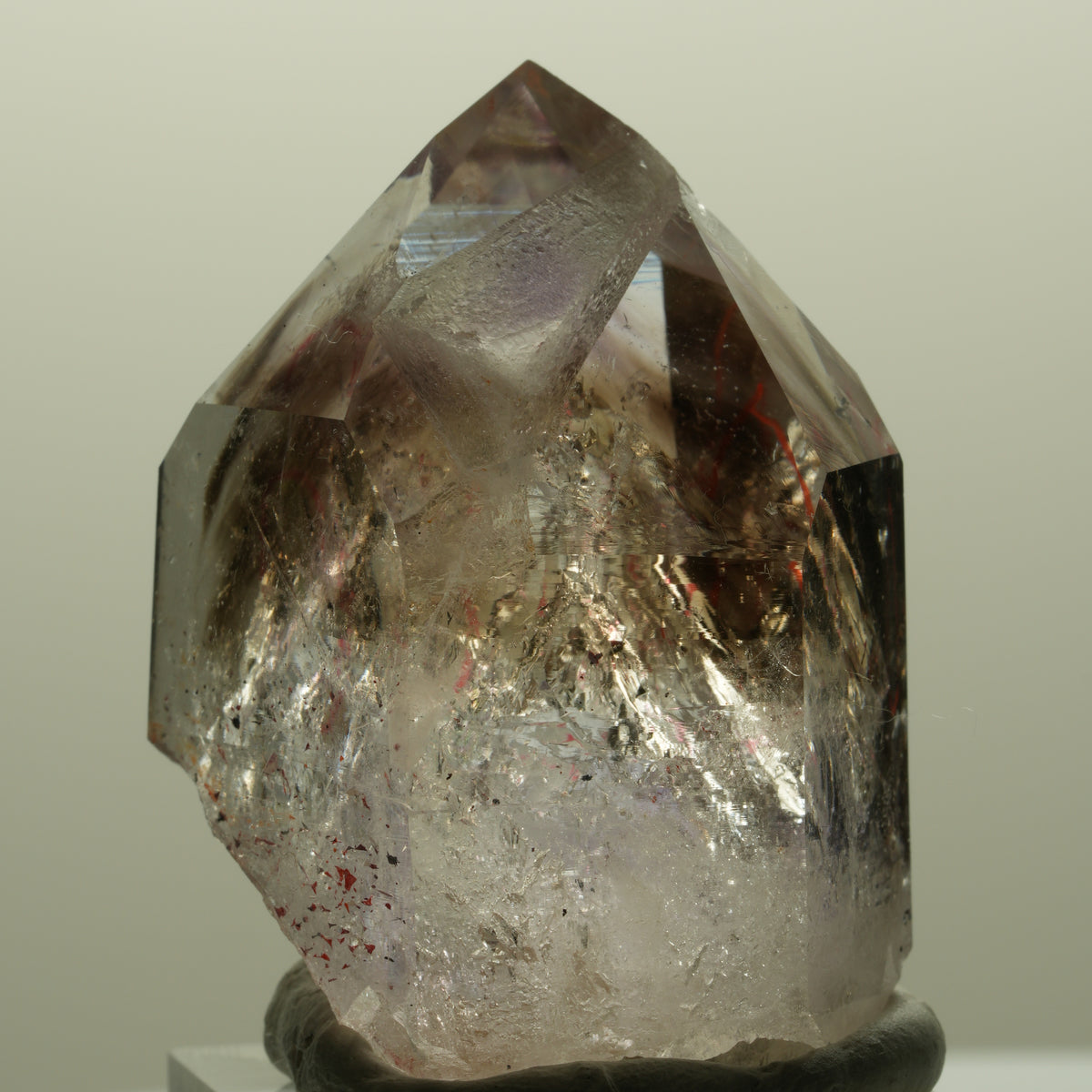 Enhydro Harlekin Lemurian Phantom Amethyst, 2x Blase Streep Mine, Namibia 44*33*26mm #14805