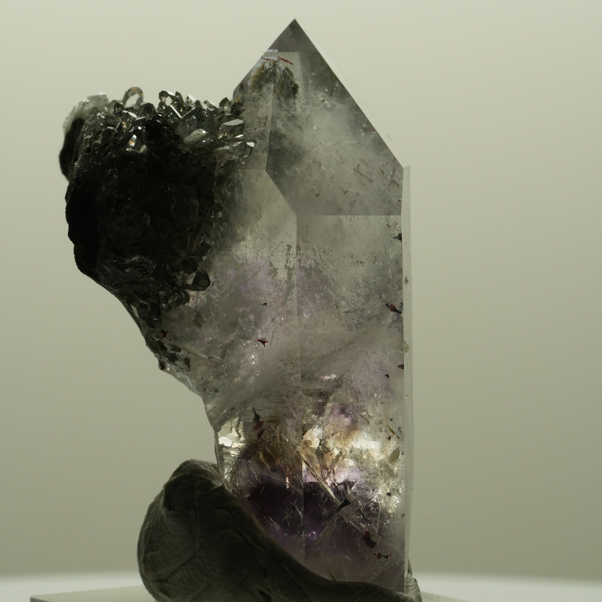 Seltene Harlekin Phantom Amethyst, Starburst Quarz Matrix Streep Mine Namibia 48*31*24mm #14806