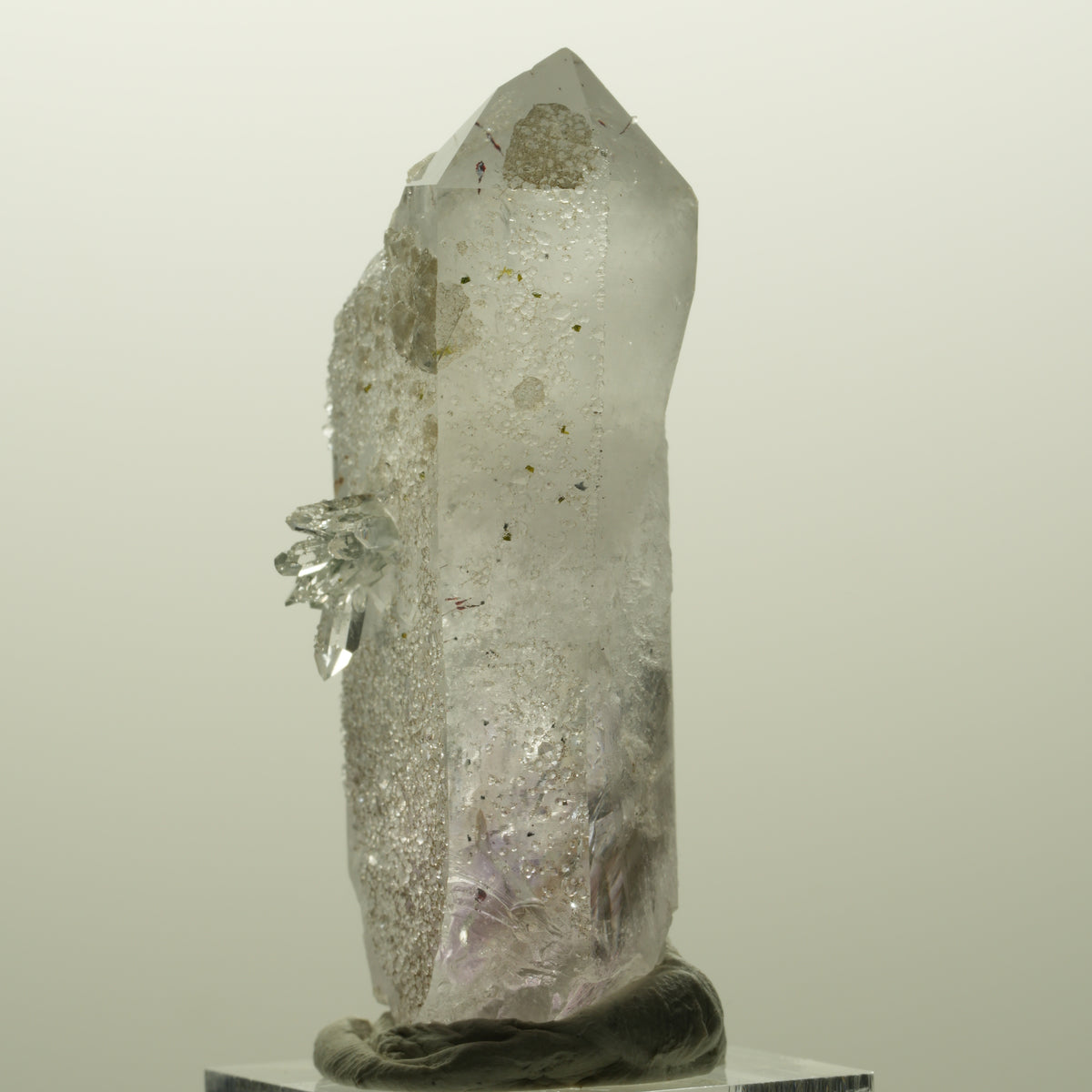 Harlekin Lemurian Phantom Amethyst mit Analcim Streep Mine, Goboboseb, Namibia 60*29*26mm #14820