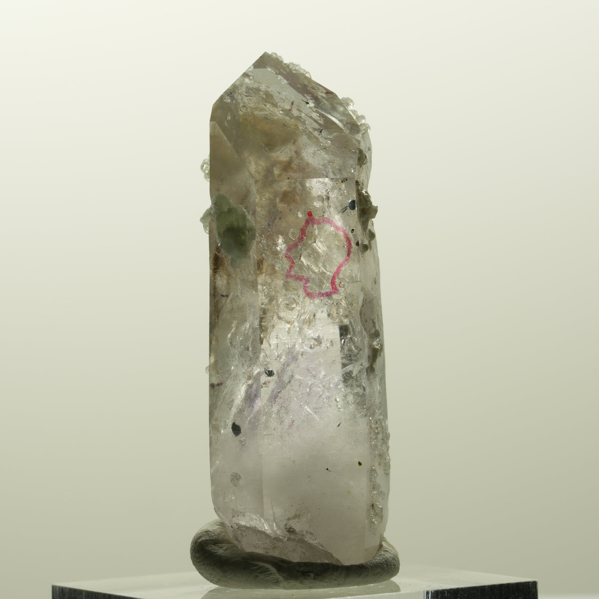 Enhydro Harlekin Phantom Amethyst Analcim Prehnit, 1x Blase Streep Mine Namibia 44*17*14mm #14827