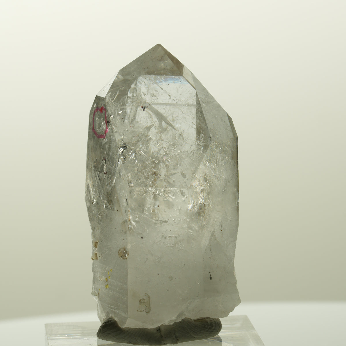 Enhydro Skelett Phantom Rauchquarz mit Epidot, 1x Blase Streep Mine, Namibia 40*23*23mm #14828