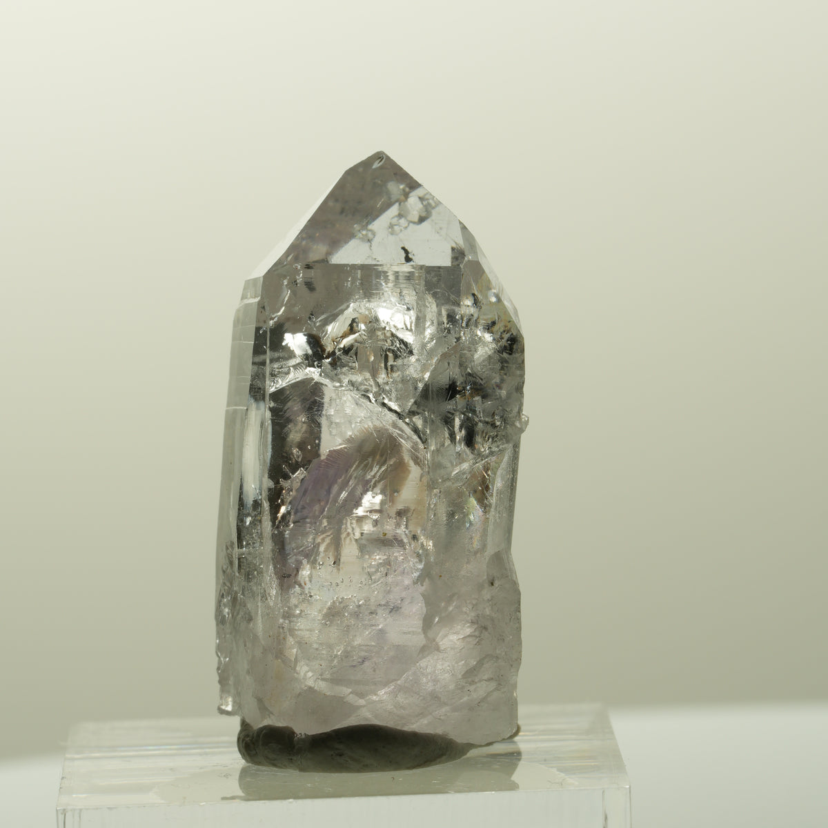 Lemurian Phantom Amethyst mit Analcim, Hämatit Streep Mine, Goboboseb, Namibia 32*18*13mm #14844