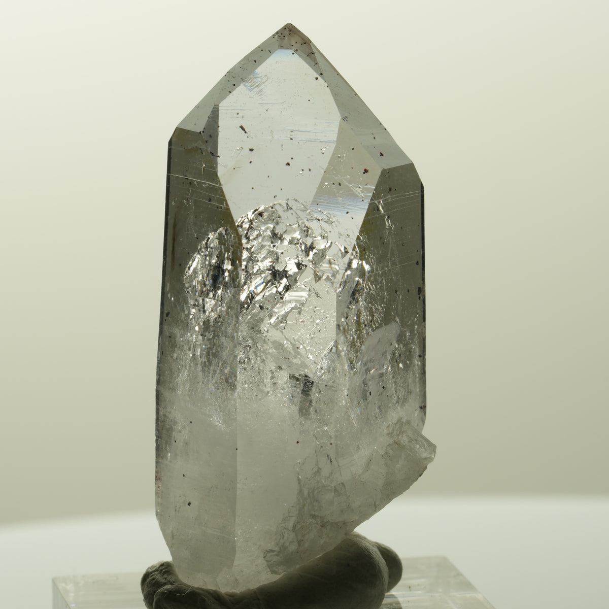 Harlekin Lemurian Phantom Amethyst Spitze Streep Mine, Goboboseb, Namibia 41*19*16mm #14846