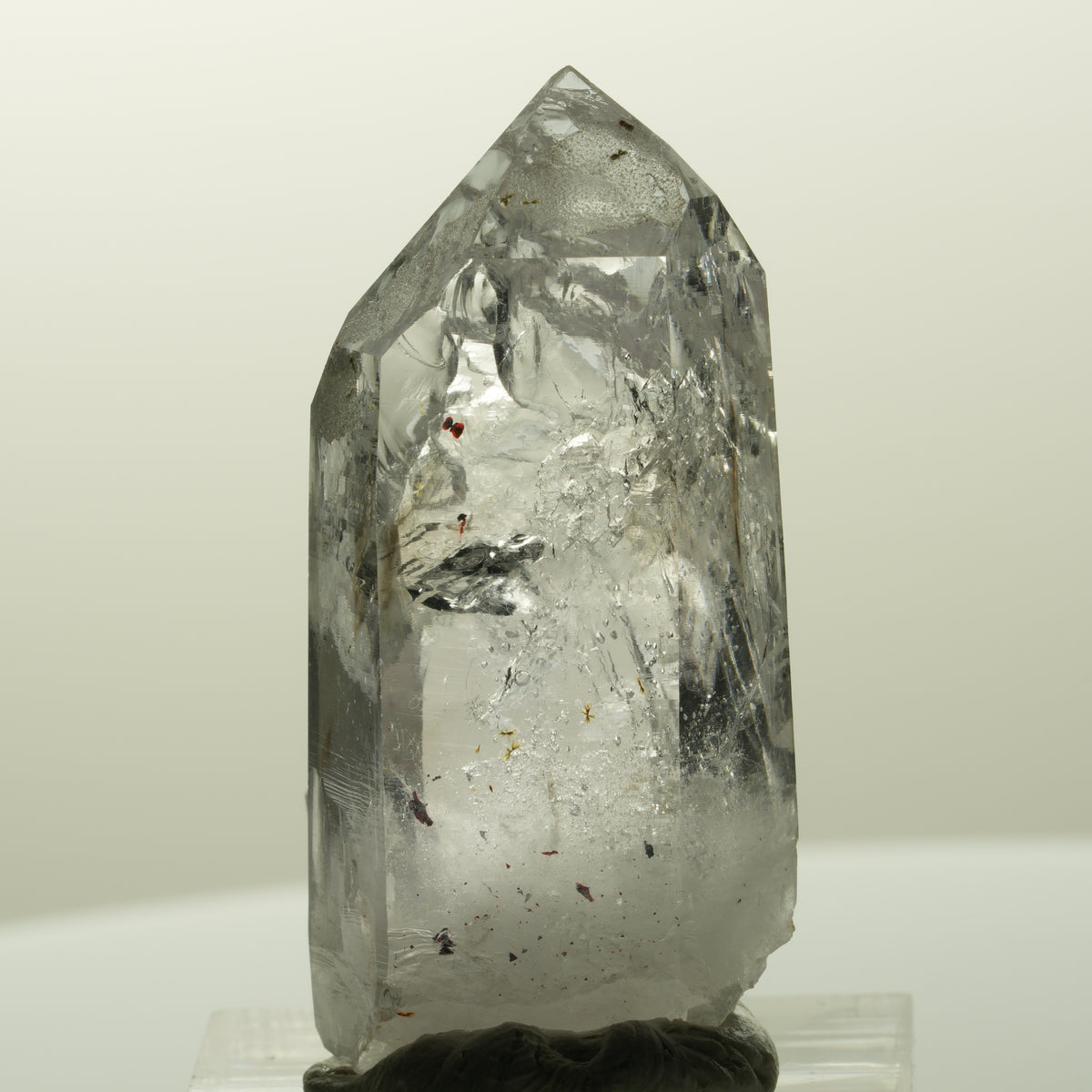 Harlekin Lemurian Phantom Amethyst Spitze Streep Mine, Goboboseb, Namibia 42*20*15mm #14862