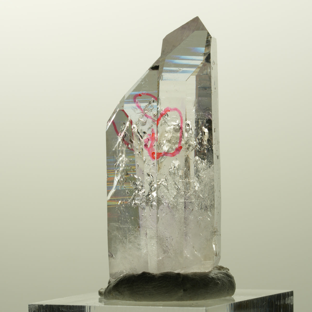 Enhydro Lemurian Phantom Amethyst Spitze, 2x Blase Streep Mine, Namibia 43*20*14mm #14863