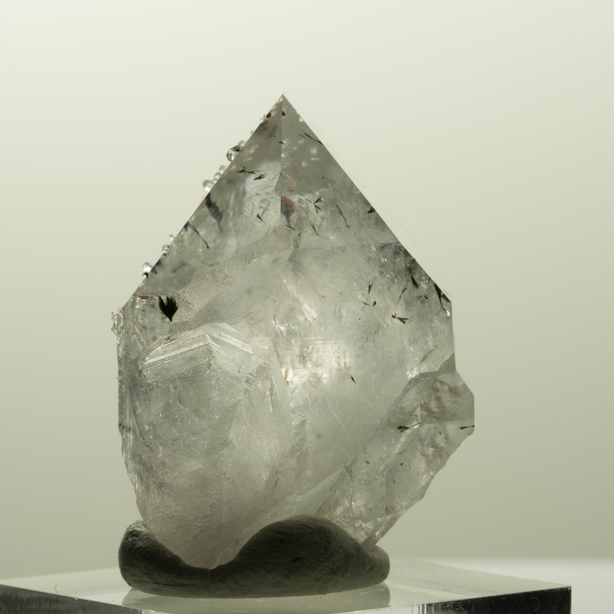 Harlekin Skelett Phantom Amethyst mit Analcim, Epidot Streep Mine, Namibia 36*28*24mm #14869