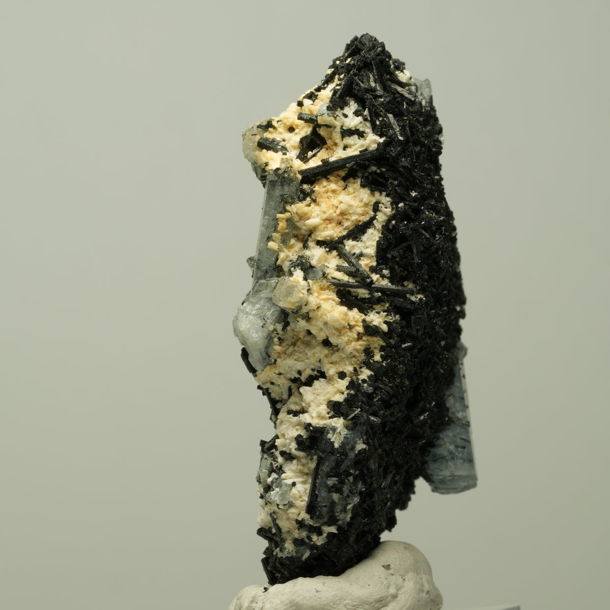 Seltene Aquamarin XX, Orthoklas auf Schörl Turmalin Erongo, Namibia 57*37*21mm #14888