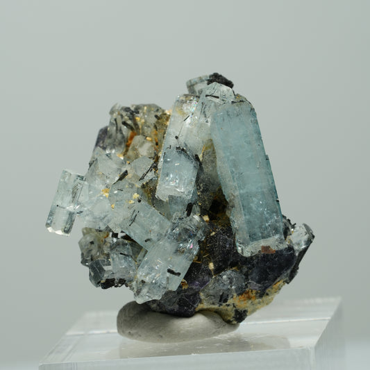 Aquamarin, Fluorit, Schörl Turmalin, Orthoklas, Muskovit Erongo, Namibia 27*22*29mm #14892