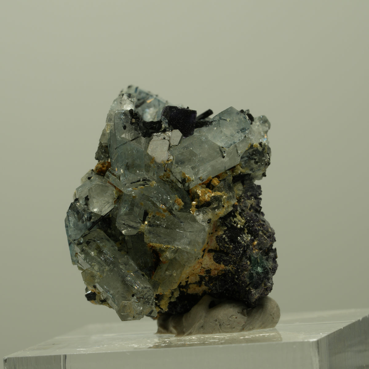 Aquamarin, Fluorit, Schörl Turmalin, Orthoklas, Muskovit Erongo, Namibia 22*20*18mm #14908